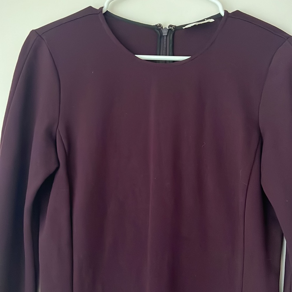 Aritzia Wilfred Scriva Dress Size Medium Bordeux/Purple - Picture 3 of 9